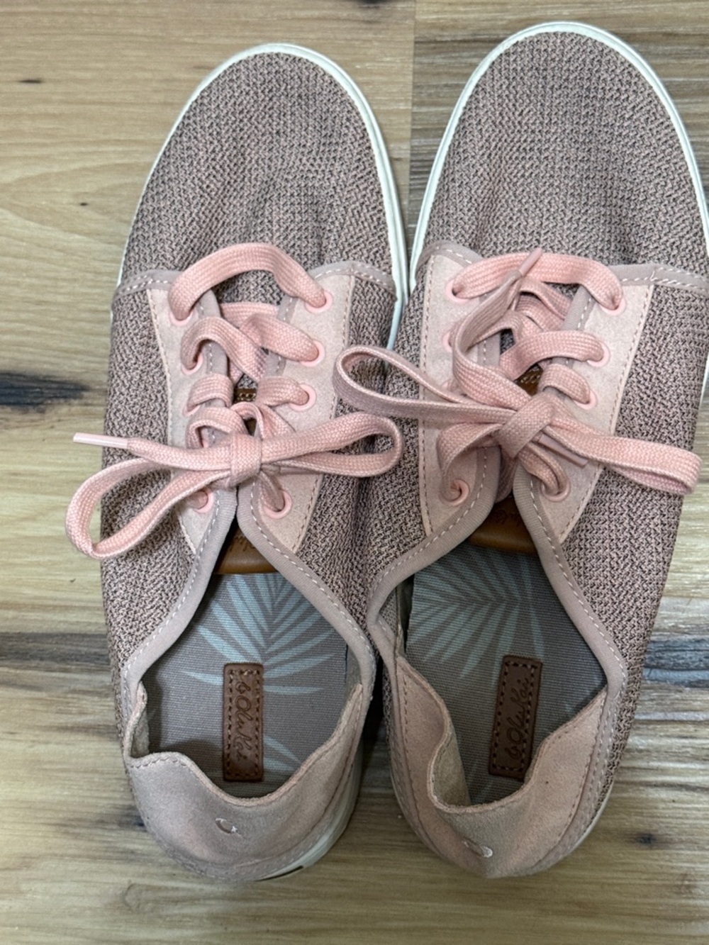 9Women OluKai Blush Suede Slip-On with Knit Trim - Picture 2 of 4